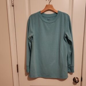 Blue Long Sleeve Tunic Top